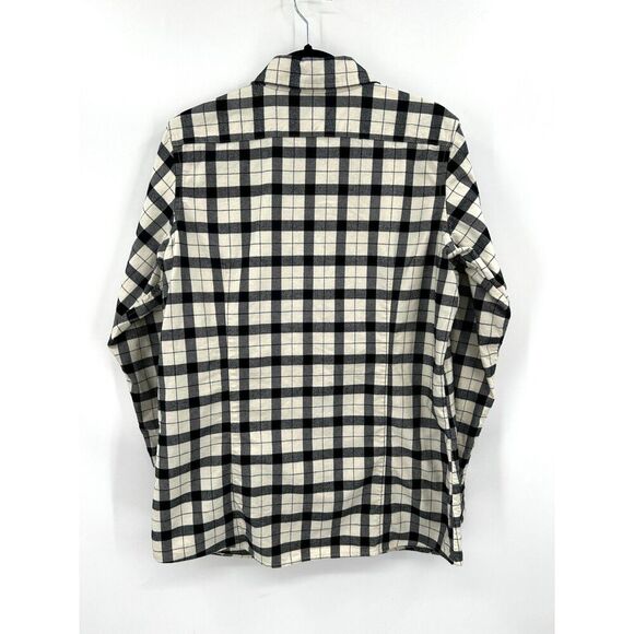 FILSON Men's Cream Black Plaid Alaskan Guide Flannel Button Up Shirt Size Large - Picture 4 of 8